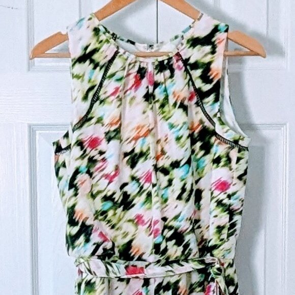 MAGGY LONDON Women's Sleeveless Jumpsuit Size 6 Multi Color Print NWOT - Picture 3 of 8